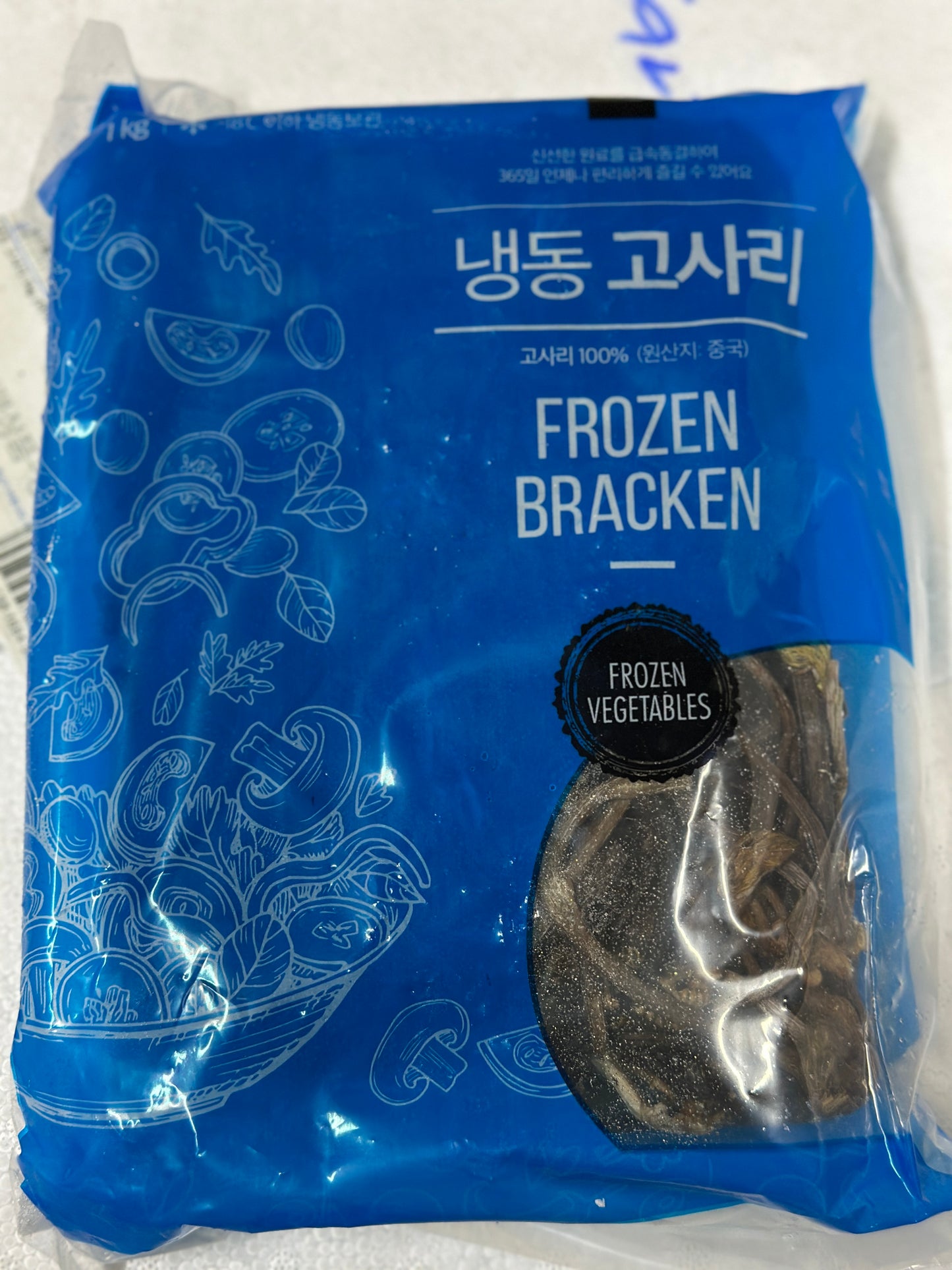 냉동 고사리 FROZEN GOSARI 1KG*12EA/BOX