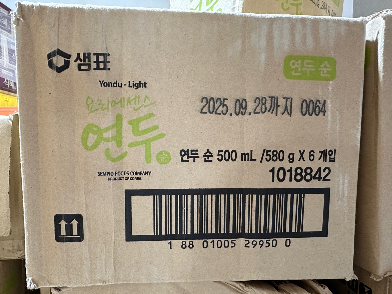 샘표 연두 (순) SEMPIO YEONDU SOON 500MLx6 BTL