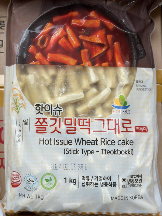 밀 떡볶이떡 HOT ISSUE WHEAT TTOPOKKI 1KG (10EA/BOX)