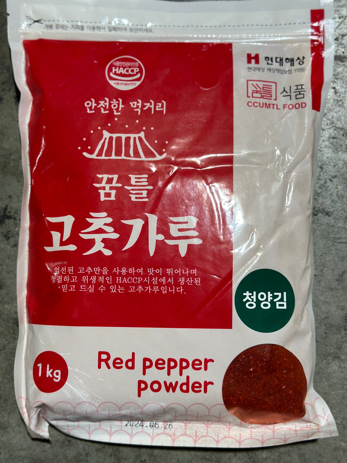 다농 청양 굵은 고춧가루 SPICY PEPPER POWDER COARSE 1KGx12