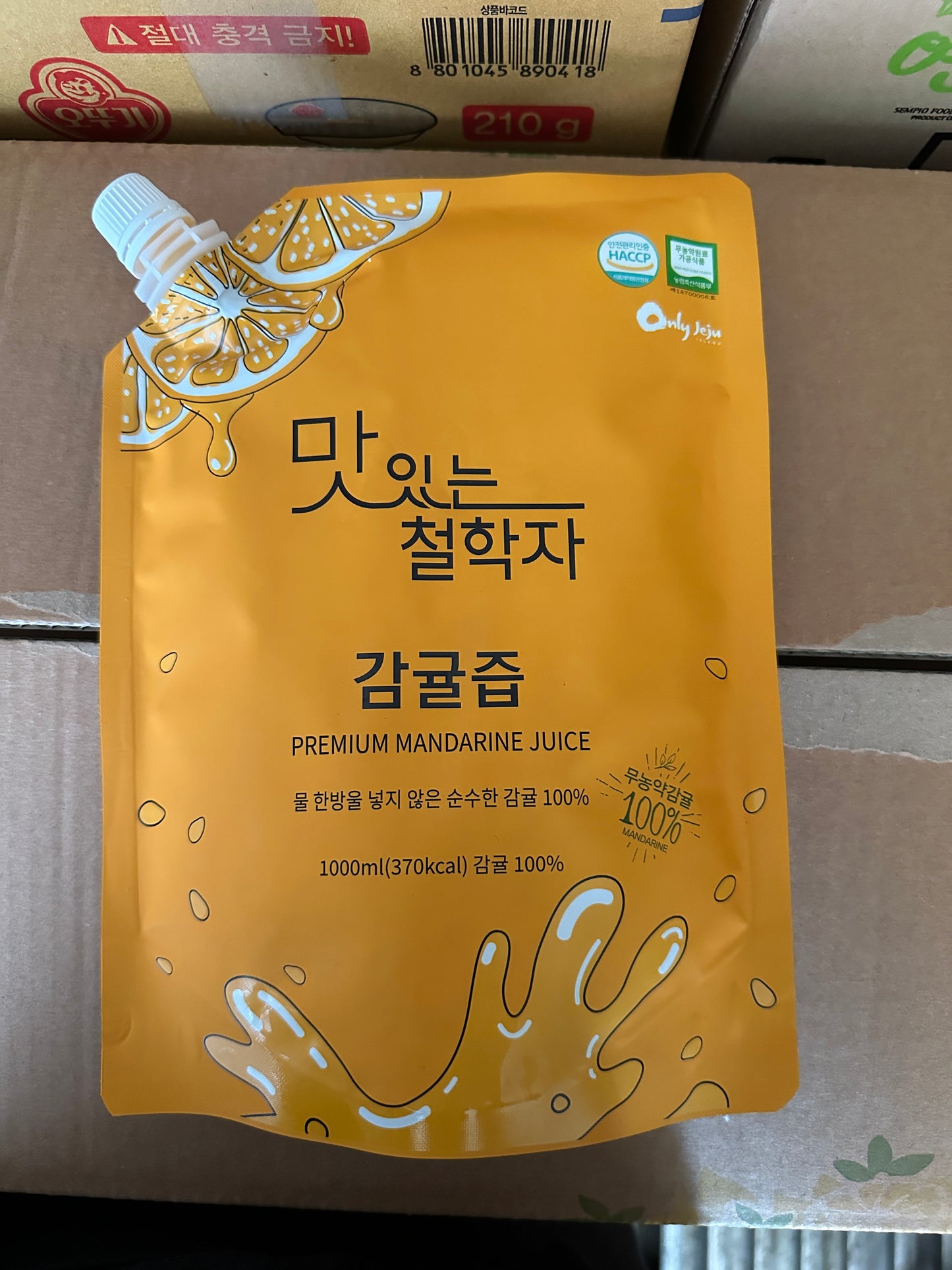 감귤즙 100% JEJU MANDARINE JUICE 1KG (12PKT/CTN)