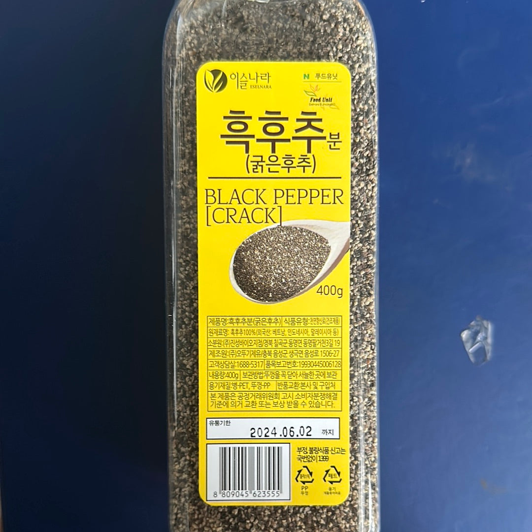 이슬나라 흑후추 굵은분말 ESNR BLACK PEPPER 400Gx12
