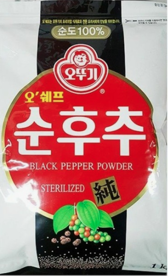 오뚜기 후추가루 OTG BLACK PEPPER POWDER 1KG*10