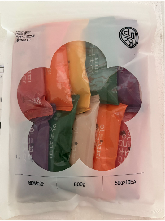 단미정 앙금 가래떡 6종 RED BEAN RICE CAKE STICK 6 TYPE (500G*20PKT/BOX)