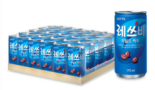 [BOX] 레쓰비 마일드커피 캔/LETS BE COFFEE 175ML*30 CAN