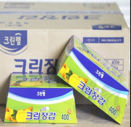크린랩 일회용 위생 비닐장갑 400매