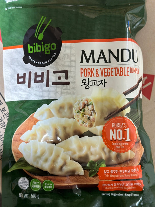 비비고 왕교자 만두 CJ BIBIGO PORK&VEG DUMPLING 500G (18 PKT/BOX)