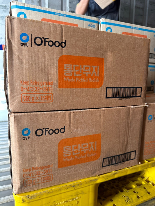 대상 오푸드 통단무지 PICKLED RADISH WHOLE 550Gx15
