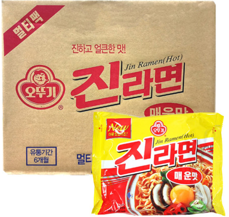 [BOX] 오뚜기 진라면 매운맛 OTT HOT JIN RAMYUN 120G*40