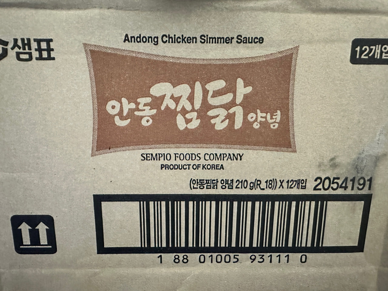[BOX] 샘표 안동찜닭 소스 210G*12