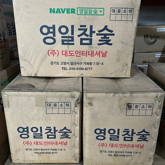 [BOX] 영일참숯 컷팅숯 CUT CHARCOAL 14KG